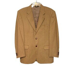 Louis Dell'Olio Made in Italy‎ 100% Camelhair Tan Blazer Men's Size 38 REG
